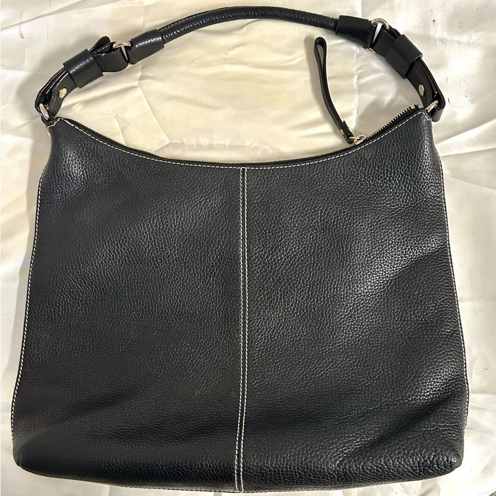 vintage Kate Spade Black Pebbled Cow Leather, very soft, Shoulder Bag.